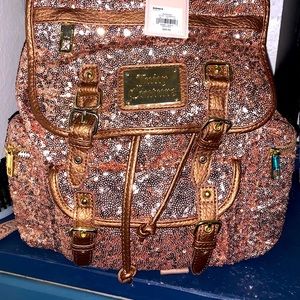 NWT Juicy Couture glitter gold back pack